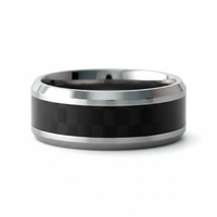 Heavy Stone® Checkered Carbon Fiber Tungsten Men's Band