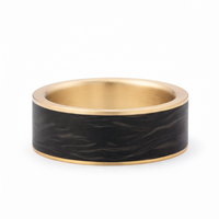 Heavy Stone® Yellow Gold Carbon Fiber Men's Band