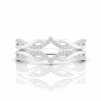Frosted Peak Diamond Ring Guard