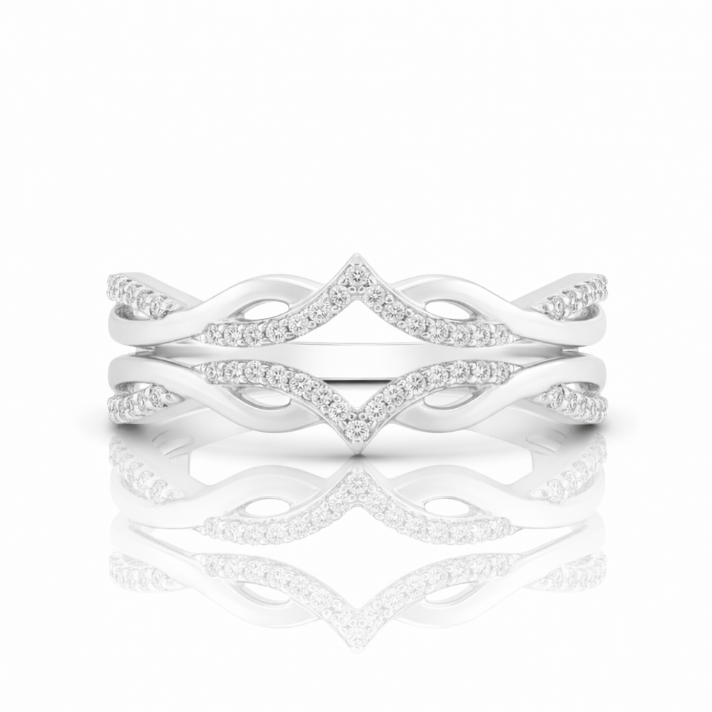 Frosted Peak Diamond Ring Guard