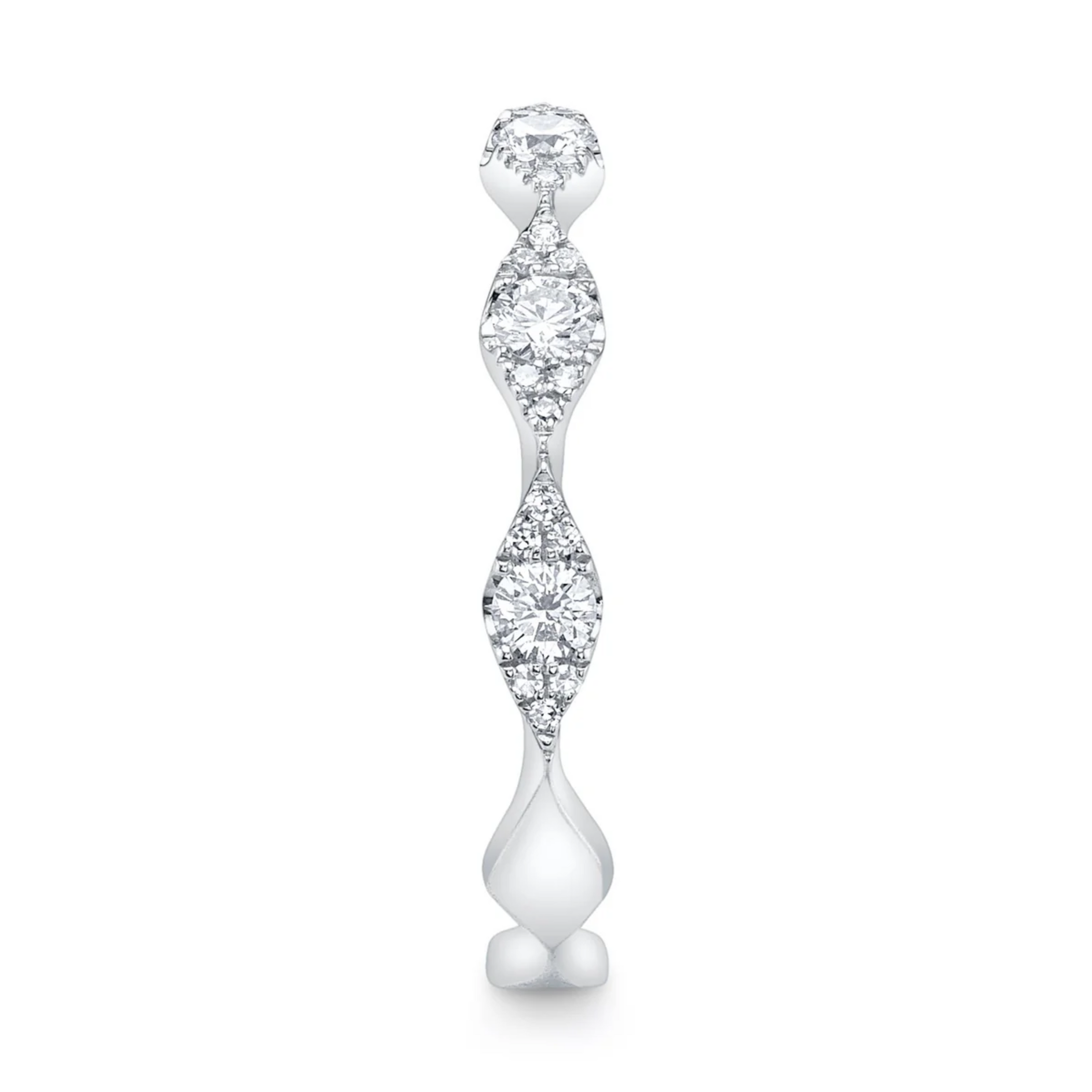 Shy Creation® Twilight Wave Diamond Band