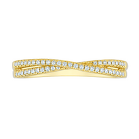 Shy Creation® Twinline Spark Diamond Band