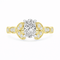 Love Story® Golden Bloom Oval Diamond Engagement Ring