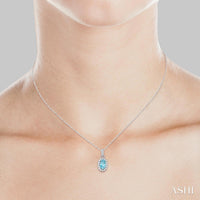 Wavecrest Aquamarine Pendant