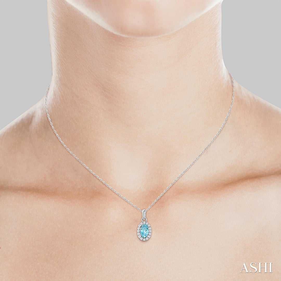 Wavecrest Aquamarine Pendant