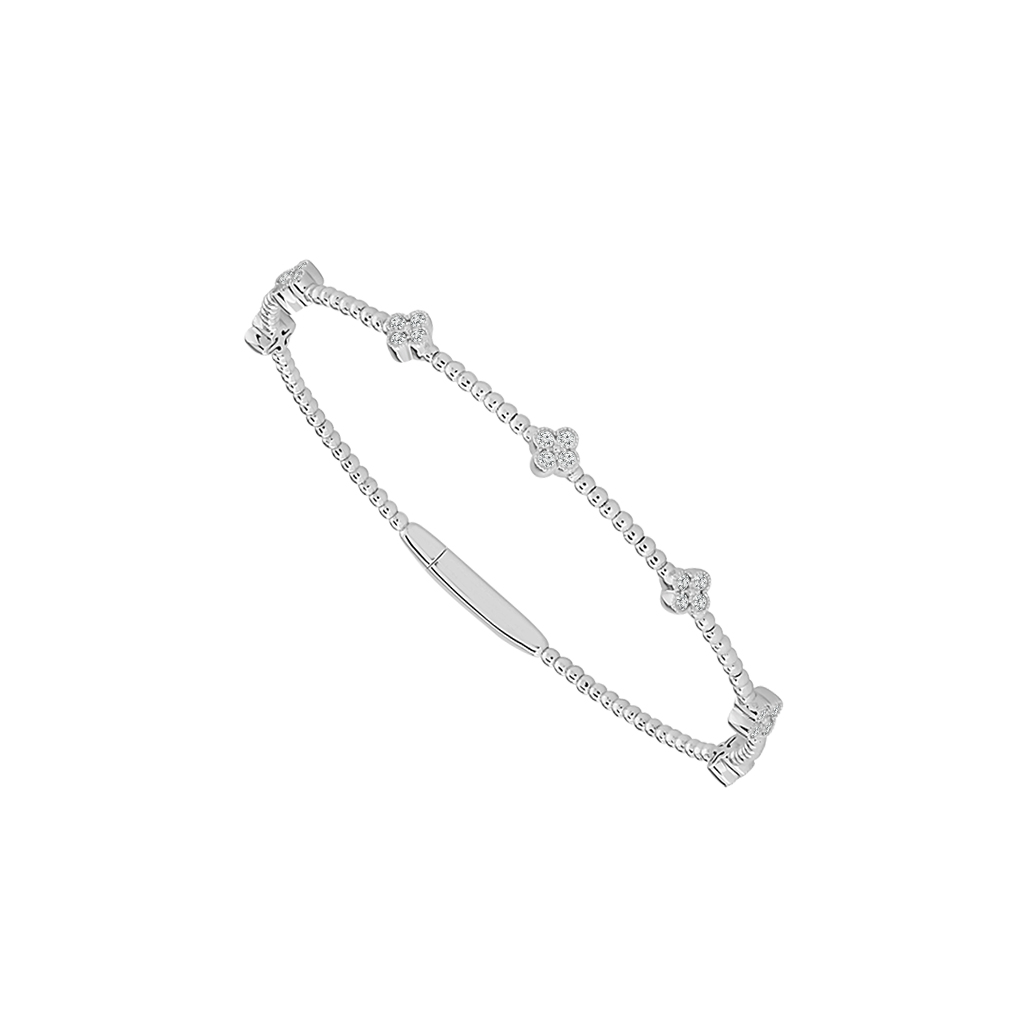 Flexie Lucky Clover Diamond Bracelet