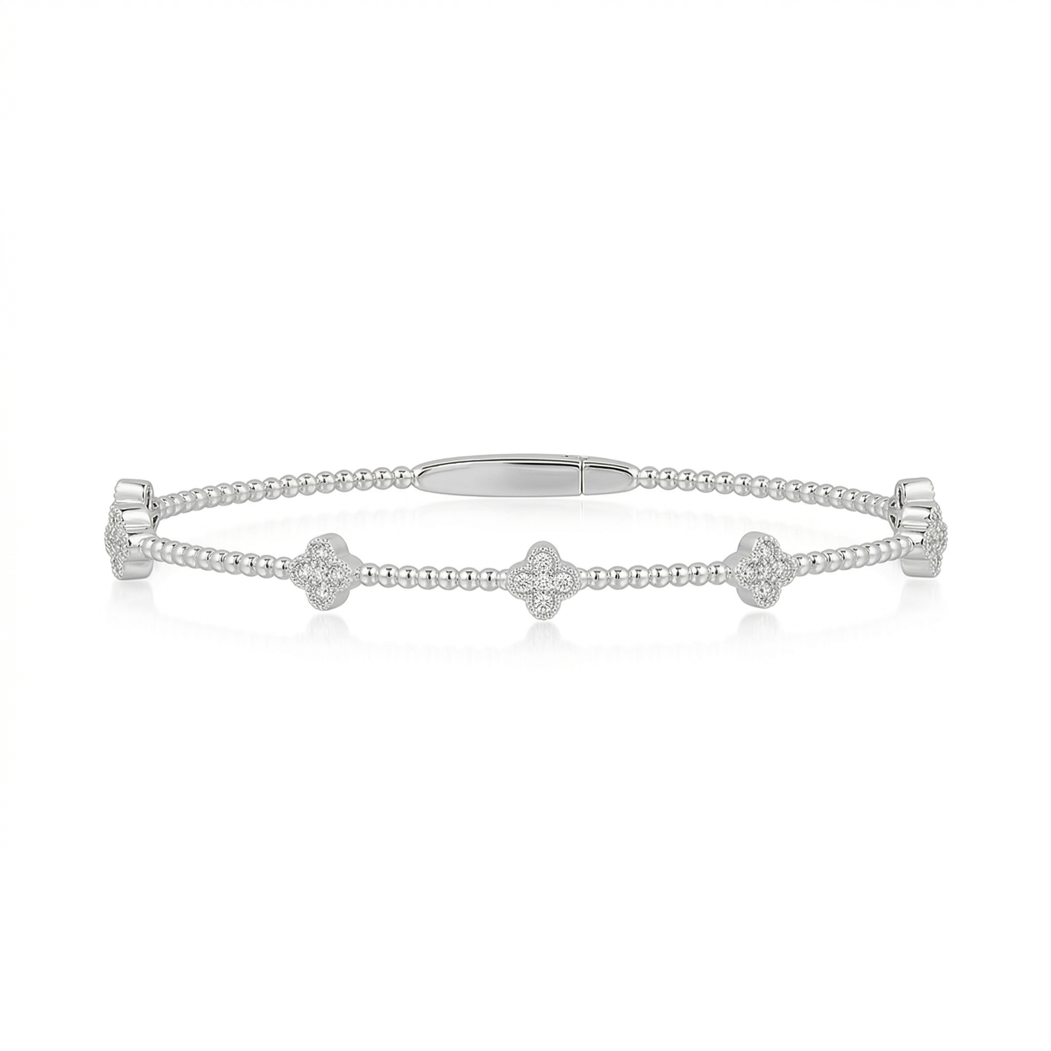 Flexie Lucky Clover Diamond Bracelet