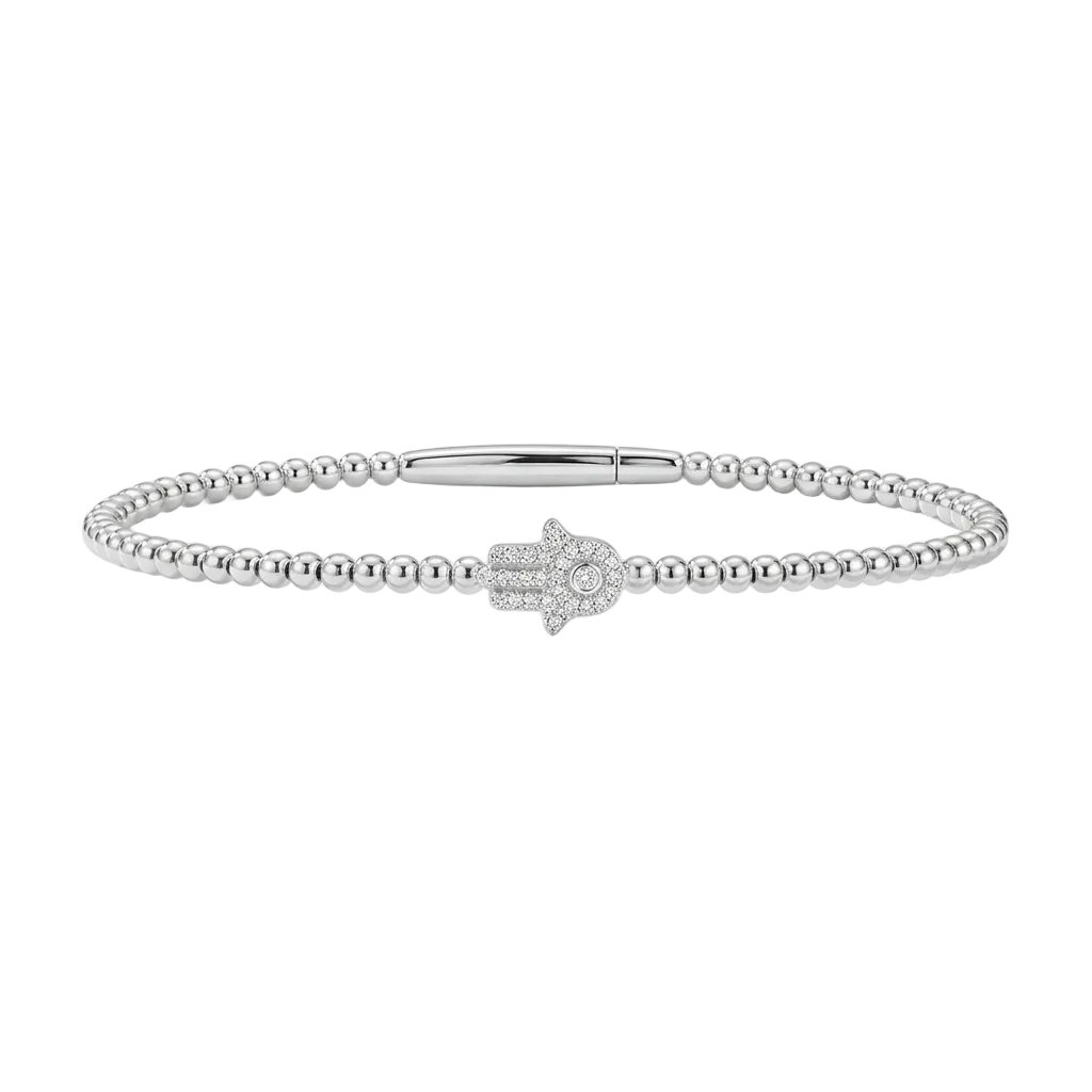 Flexie Hand of Fatima Diamond Bracelet