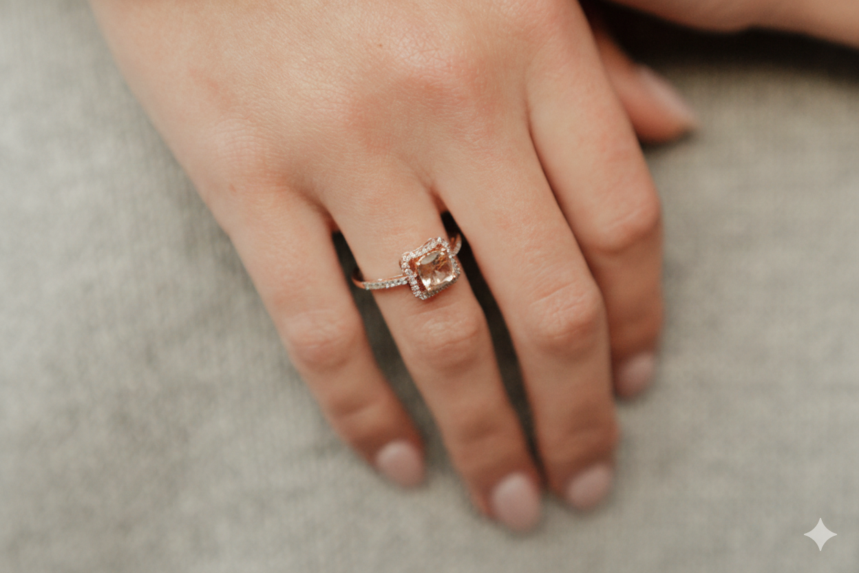 Blushfire Morganite Ring