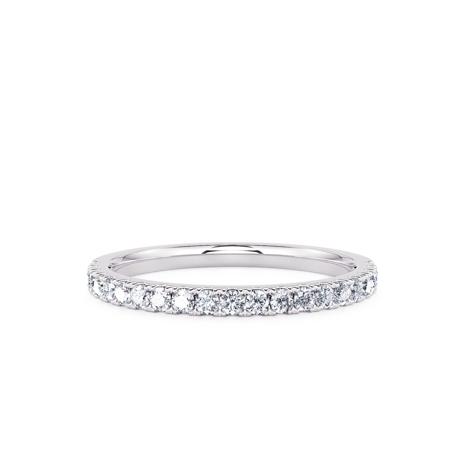 U Prong Pulse Diamond Band