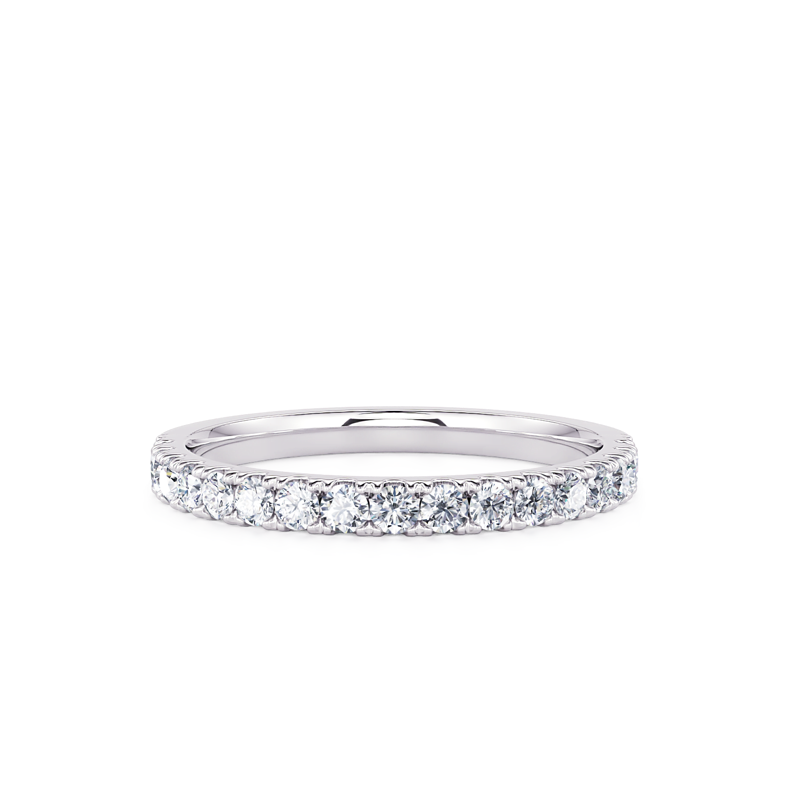 U Prong Pulse Diamond Band