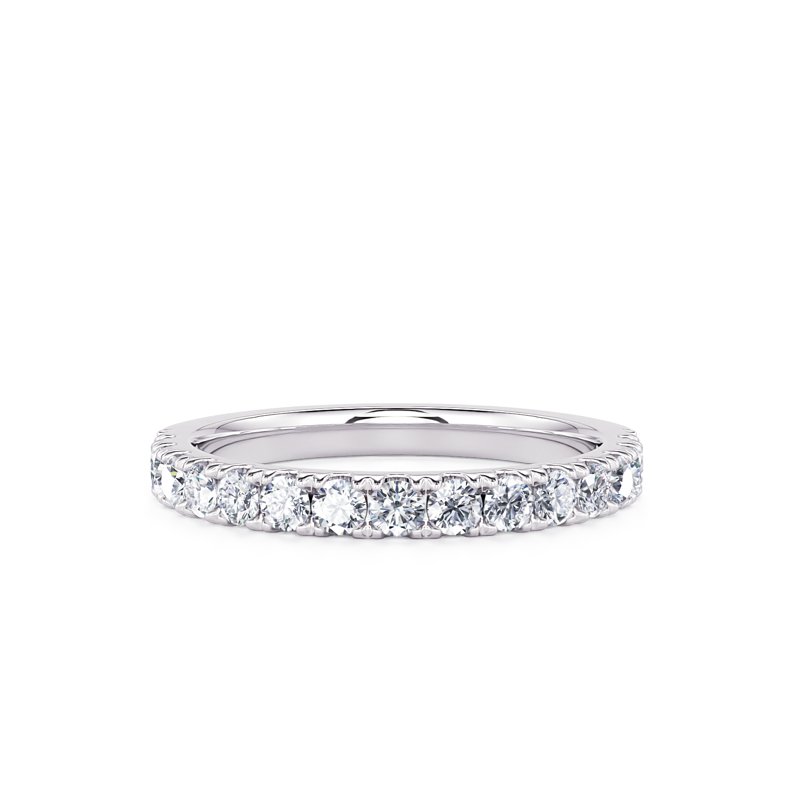 U Prong Pulse Diamond Band
