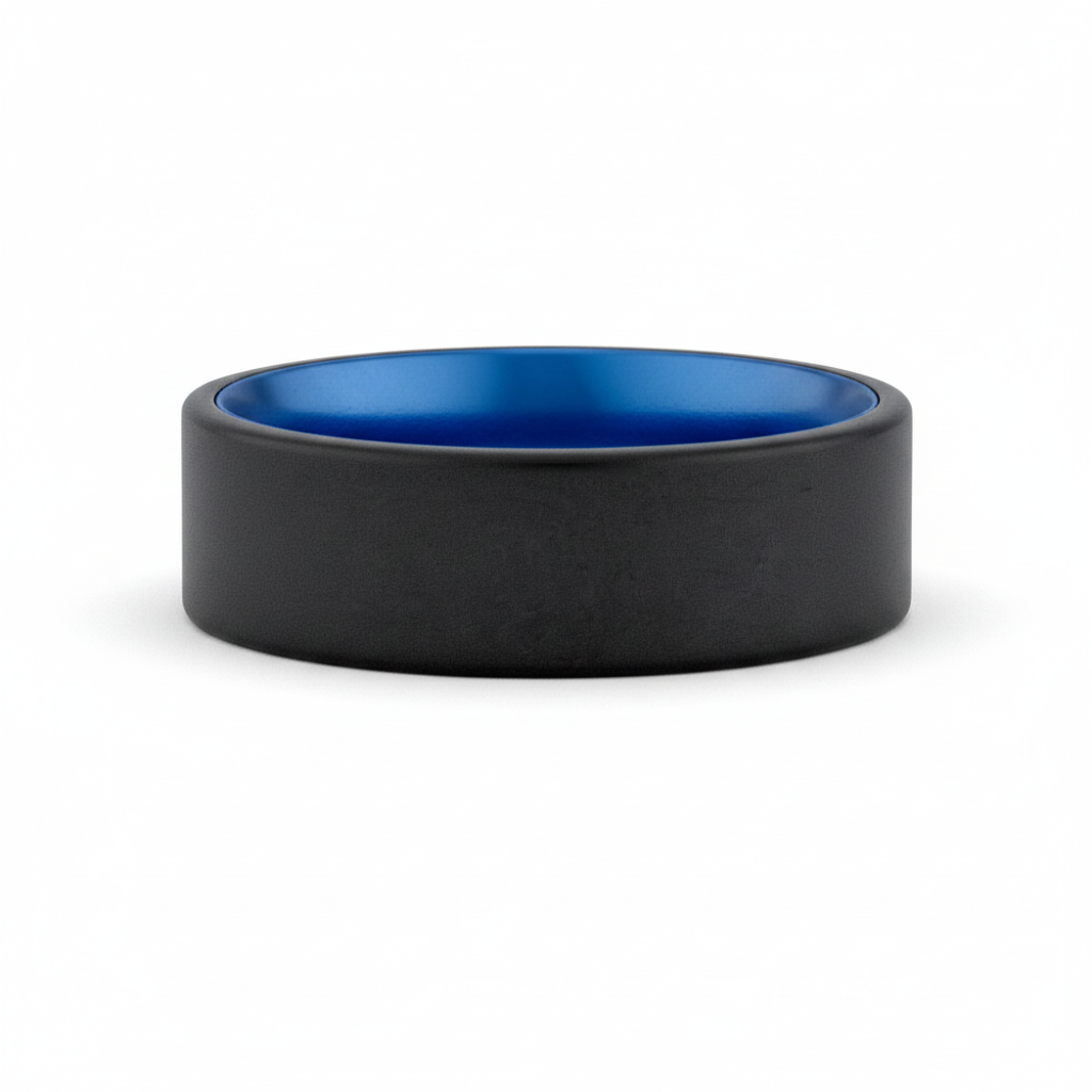 Heavy Stone® Blue Sleeve Zirconium Men's Band