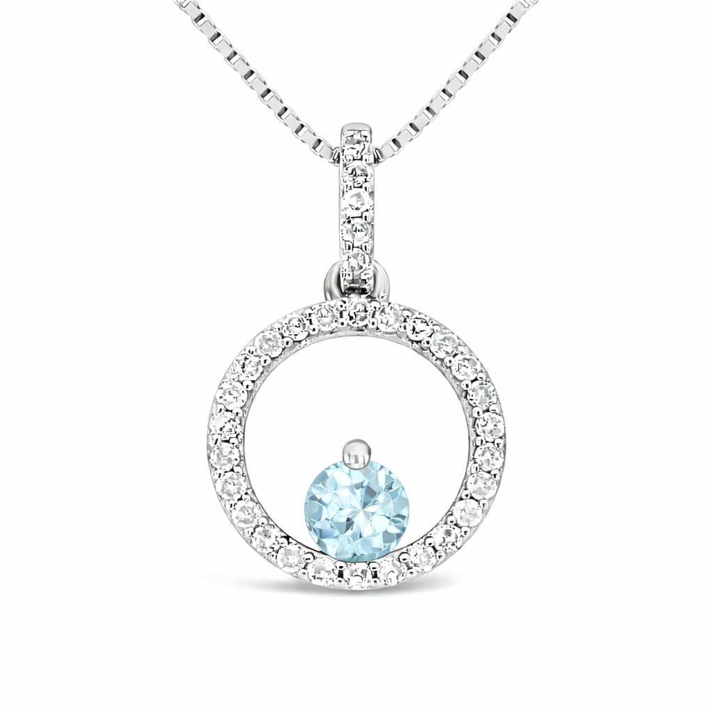 Morning Horizon Aquamarine Nimbus Pendant