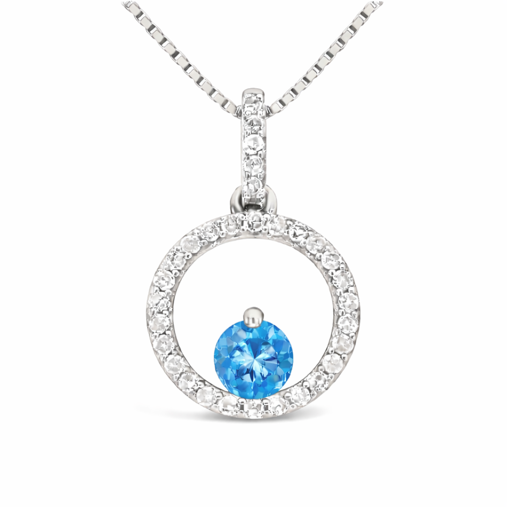 Glacier Glow Blue Topaz Nimbus Pendant