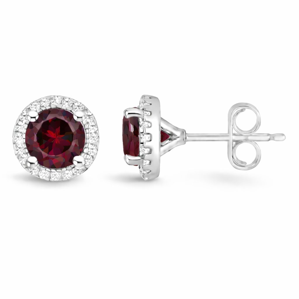 January Berry Garnet Earrings