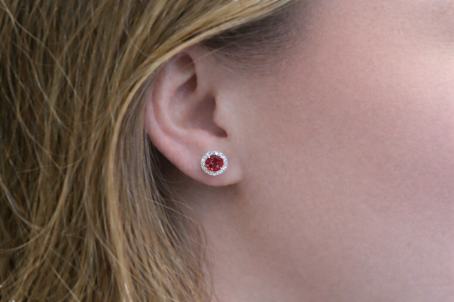 July Blaze Ruby Earrings