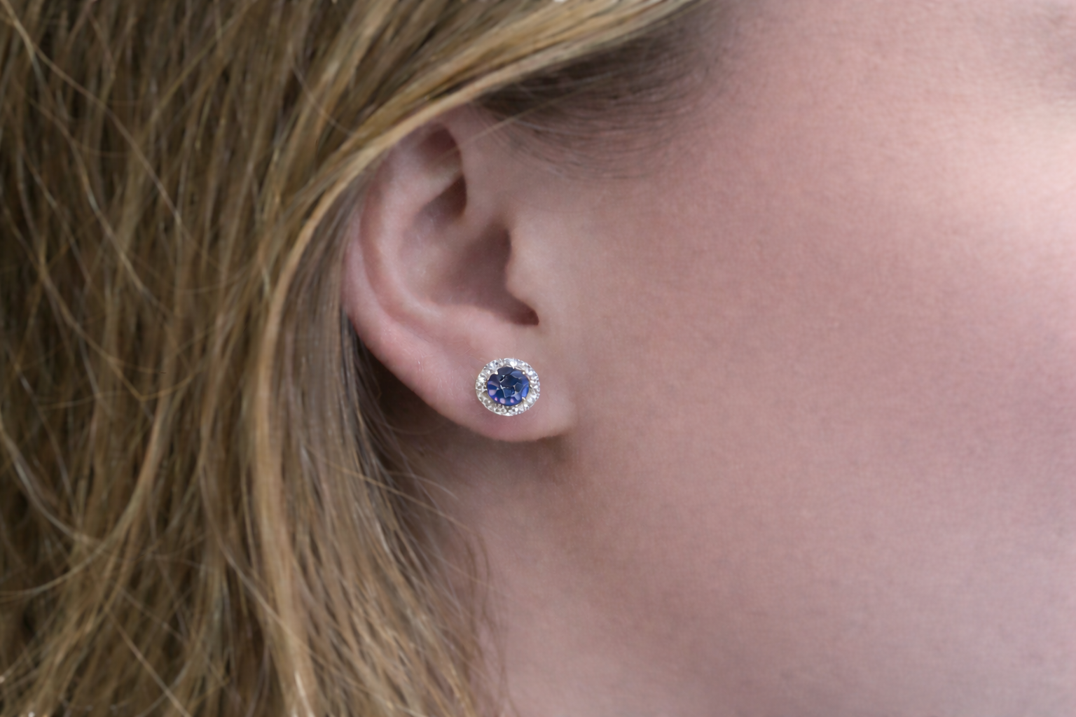 September Midnight Sapphire Earrings