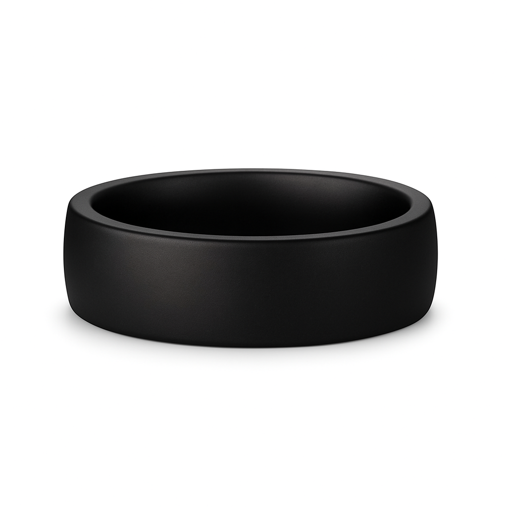 Heavy Stone® Flat Black Ceramic Men’s Band
