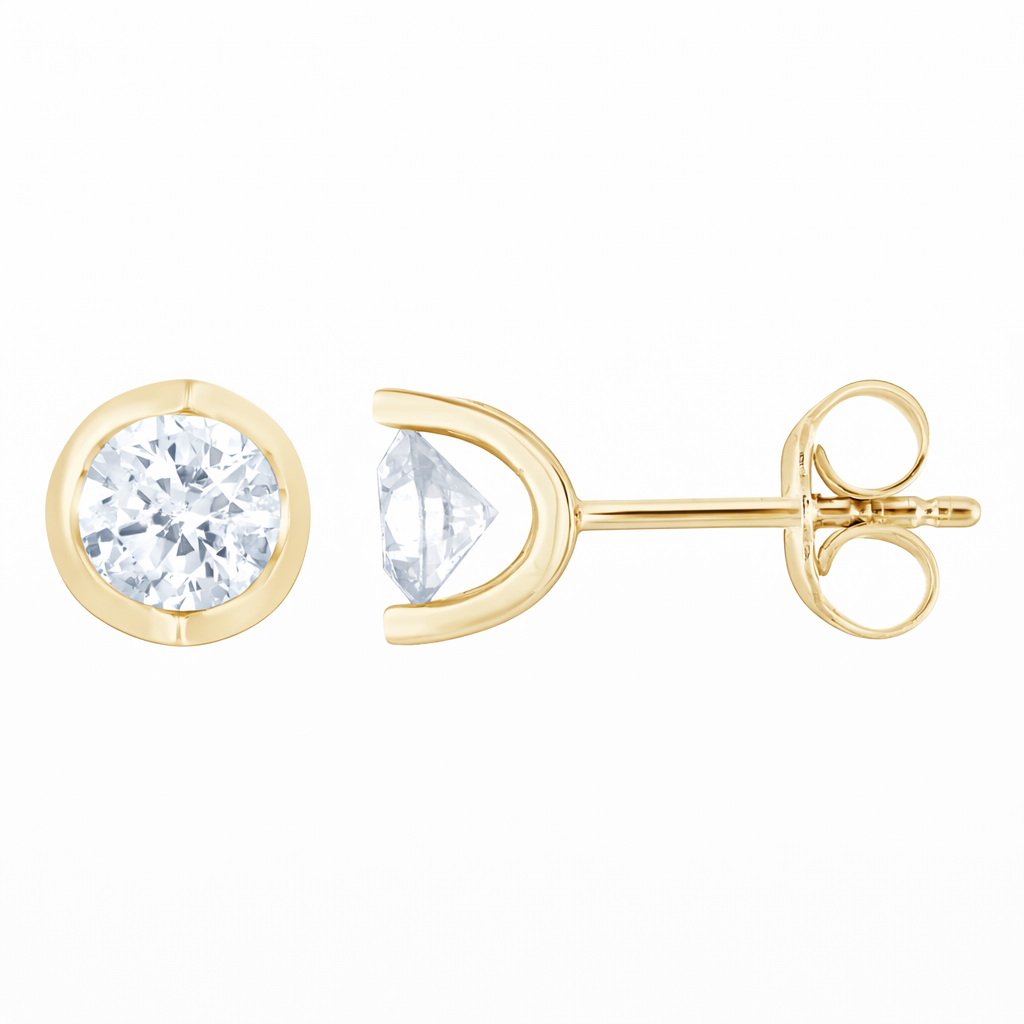 Aurora Arc Diamond Stud Earrings