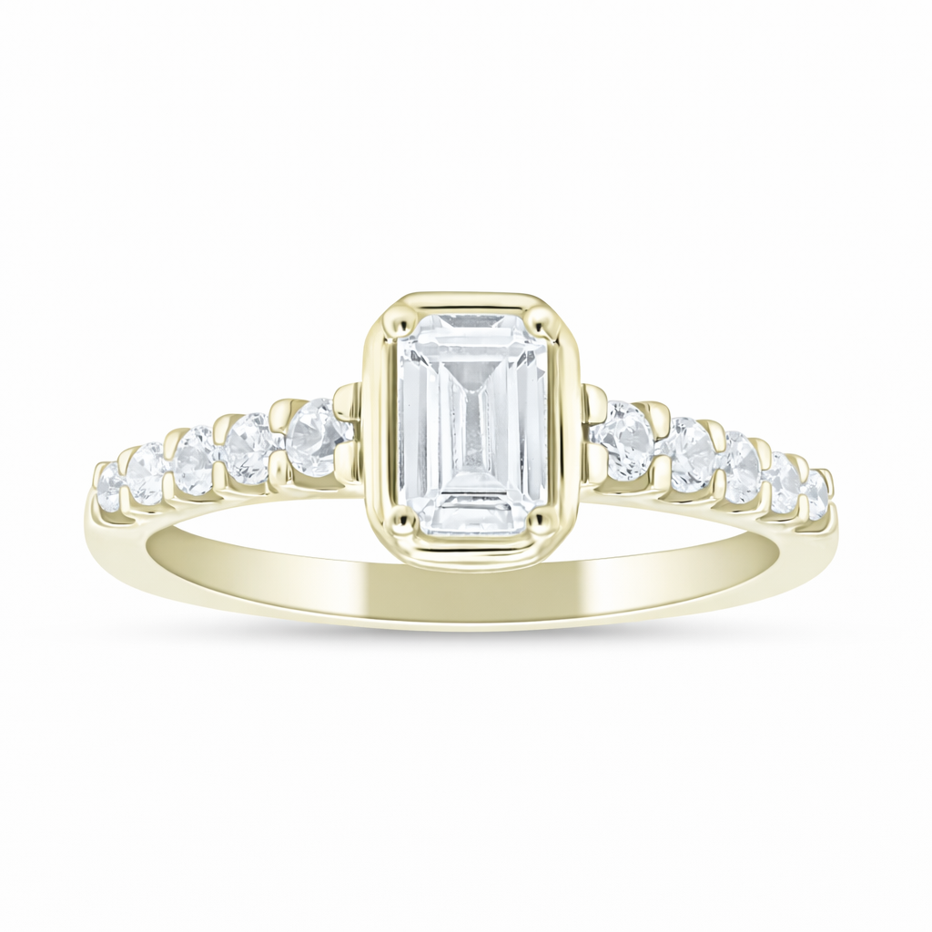 Two Hearts® Emerald Light Engagement Ring