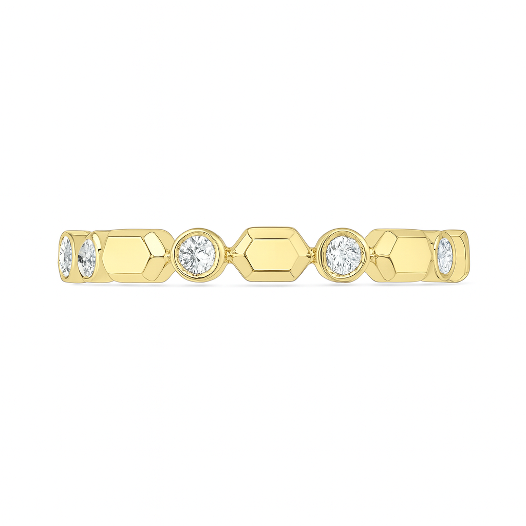 Shy Creation® Prism Path Diamond Band