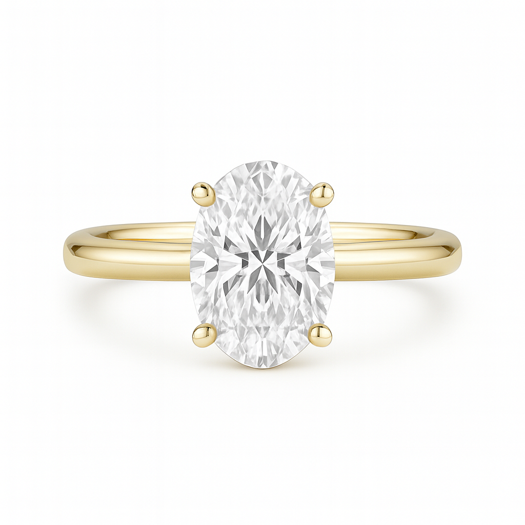 My Caroline Infinite Oval Solitaire Engagement Ring Mounting