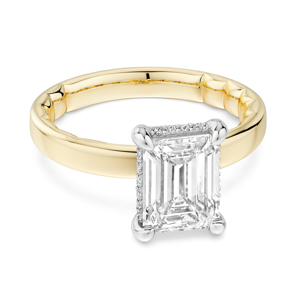 My Caroline Scalloped Radiance Emerald Solitaire Mounting