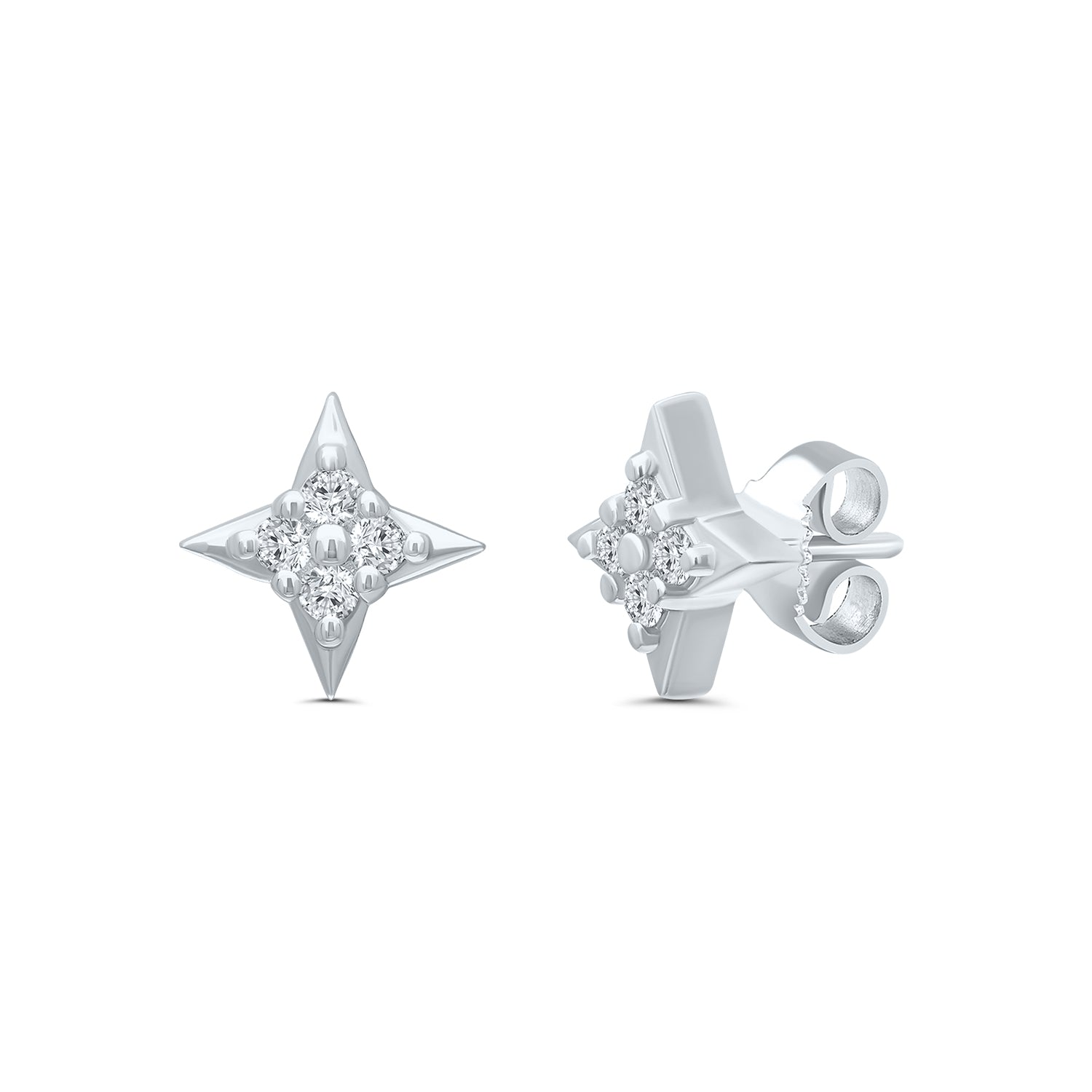 Star of Hope Diamond Cluster Earrings