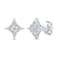 Star of Hope Diamond Cluster Earrings