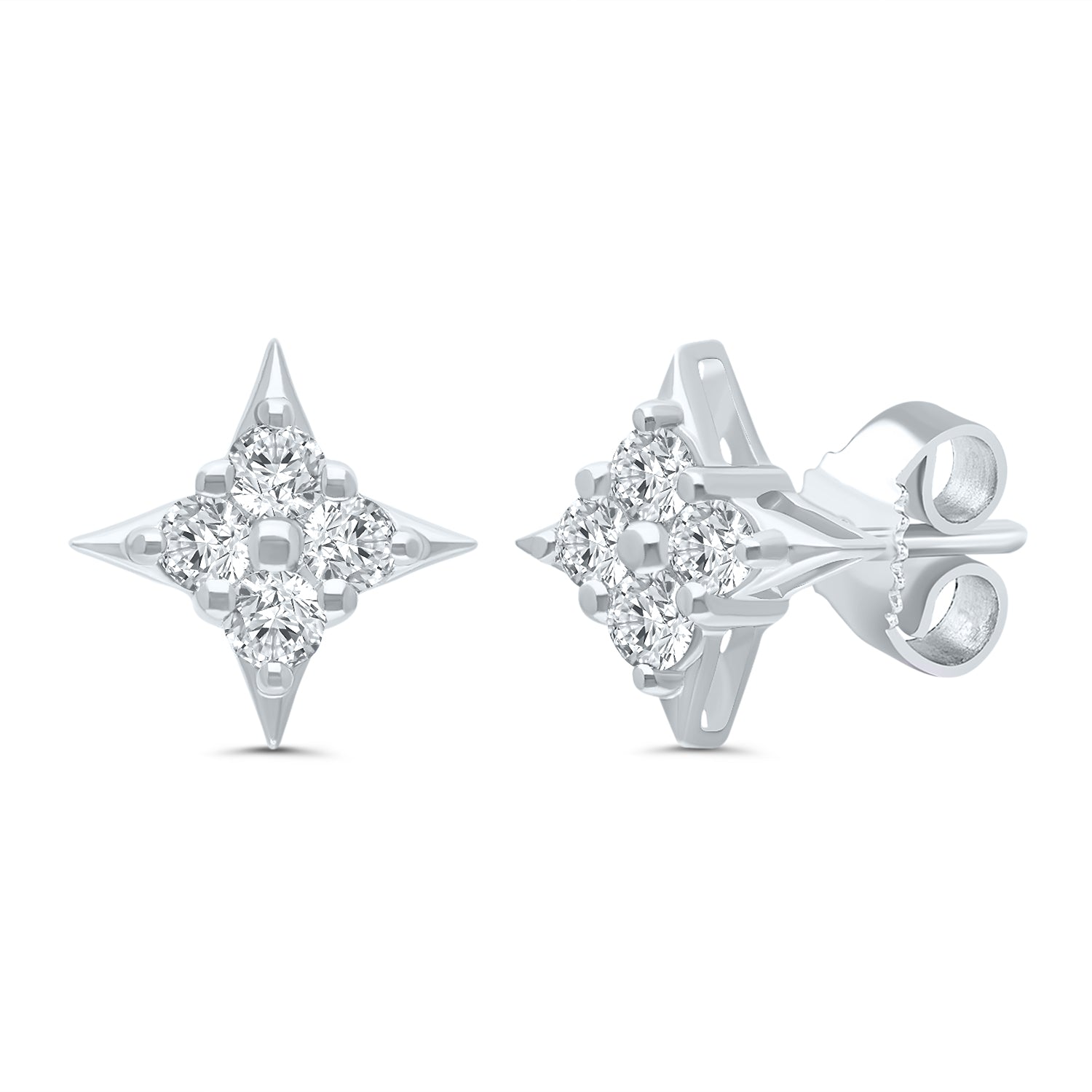 Star of Hope Diamond Cluster Earrings