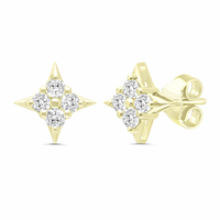 Star of Hope Diamond Cluster Earrings