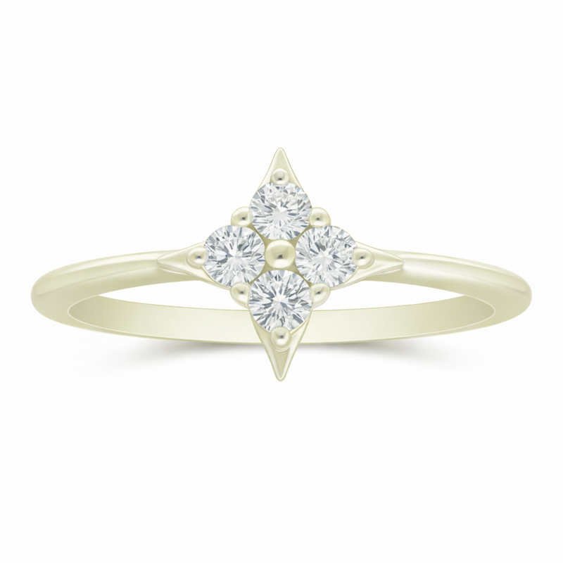 A timeless symbol of strength and connection, this 14k yellow gold ring features the Star of Hope set with a cluster of brilliant diamonds. Designed to be worn every day as a reminder that hope endures, even in our darkest moments.