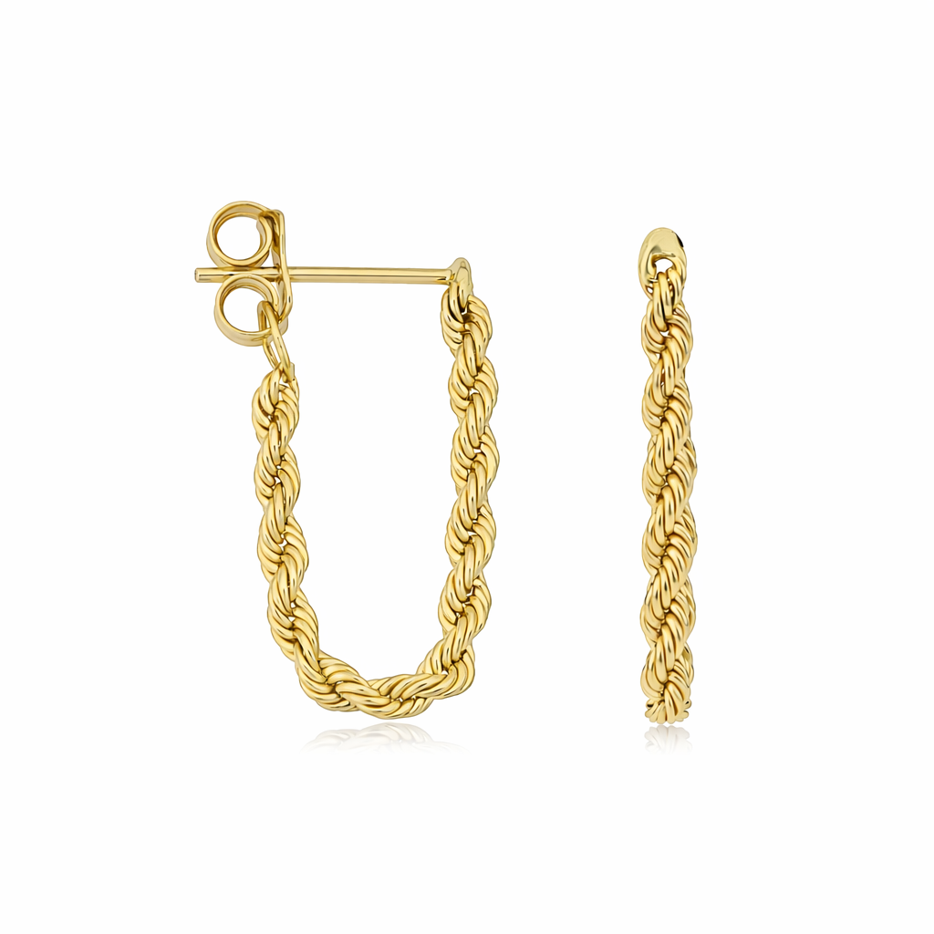GoldenTide Rope Drop Hoops