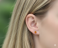 Citrine Sunburst 10K Stud Earrings