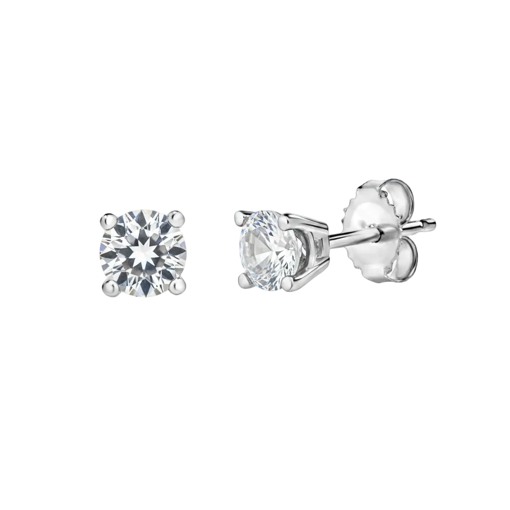 Frostveil White Topaz 10K Stud Earrings
