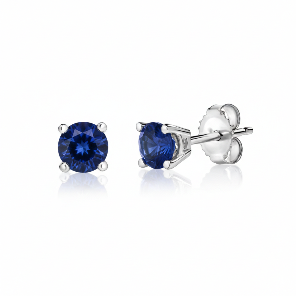 Midnight Sapphire 10K Stud Earrings