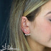 Shy Creation® Radiant Beam Diamond Bar Stud Earrings
