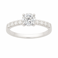 Two Hearts® Close Embrace Round Diamond 1/2 CTW Semi Mounting Engagement Ring