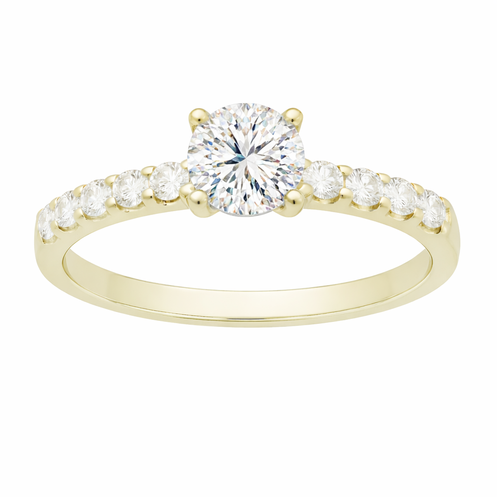 Two Hearts® Close Embrace Round Diamond 1/2 CTW Semi Mounting Engagement Ring