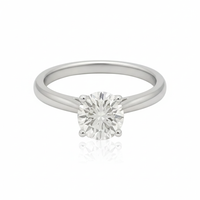 H Select Round Diamond Platinum Solitaire