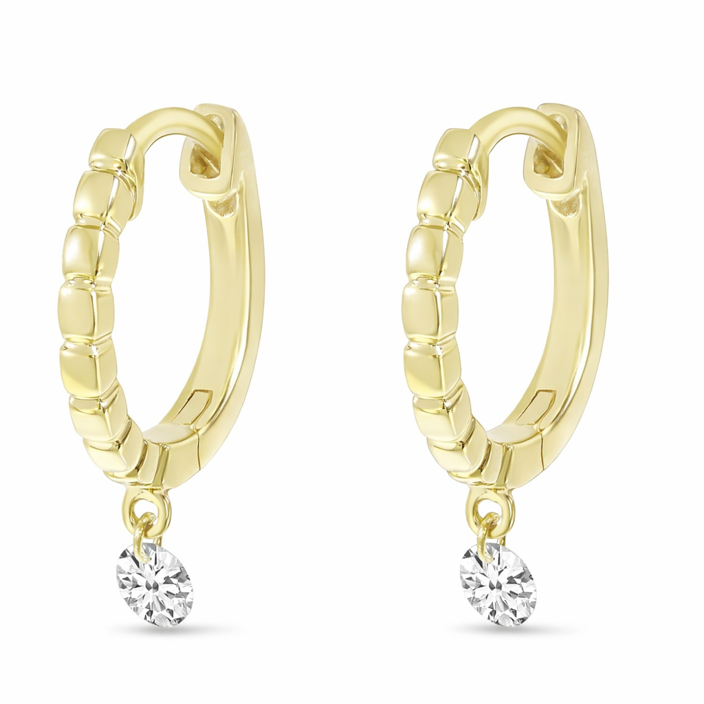 Dashing Diamond Fire Hoop Earrings