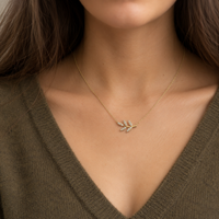 Diamond Olive Branch Pendant