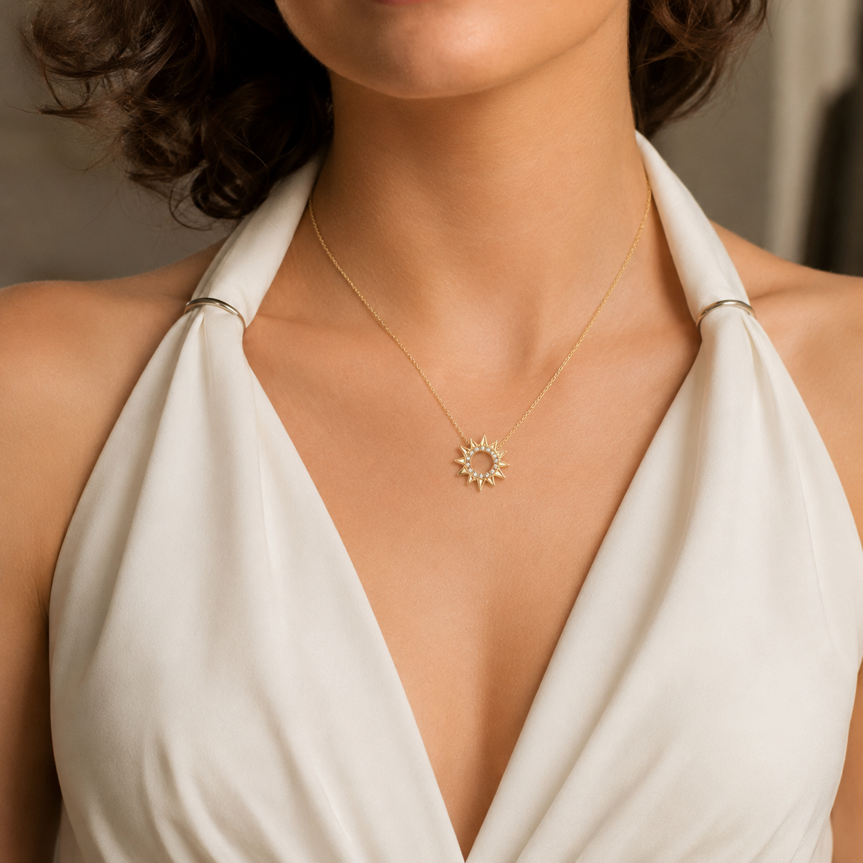 Diamond Sunlit Spark Pendant