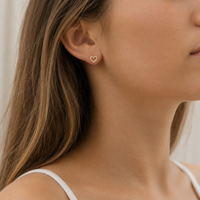 Pure Heart Diamond Stud Earrings