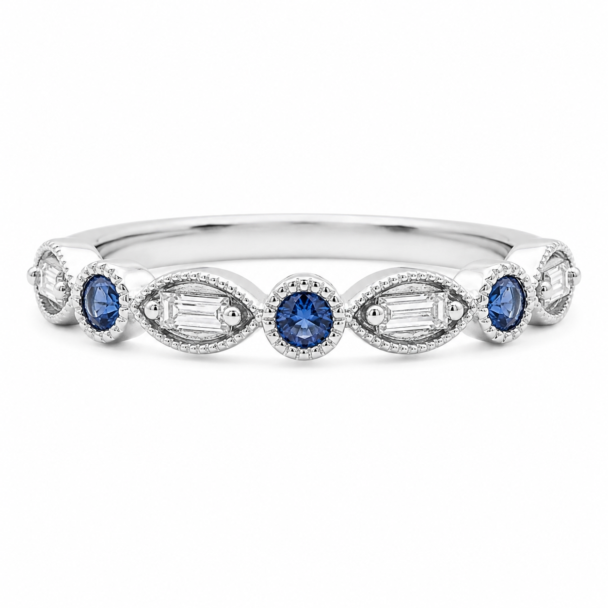 Midnight Lace Sapphire & Diamond Band