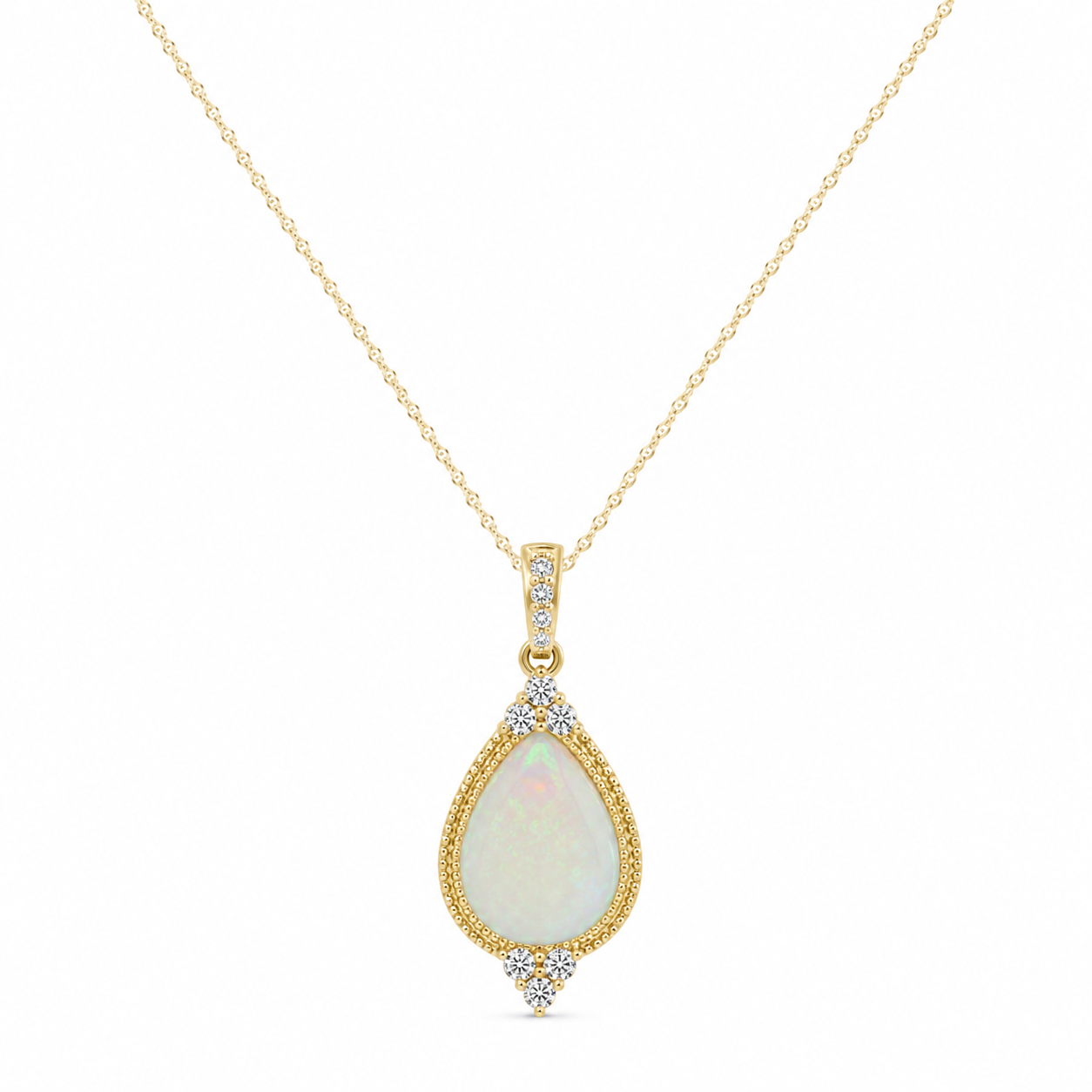 Pearlume Opal Diamond Pendant