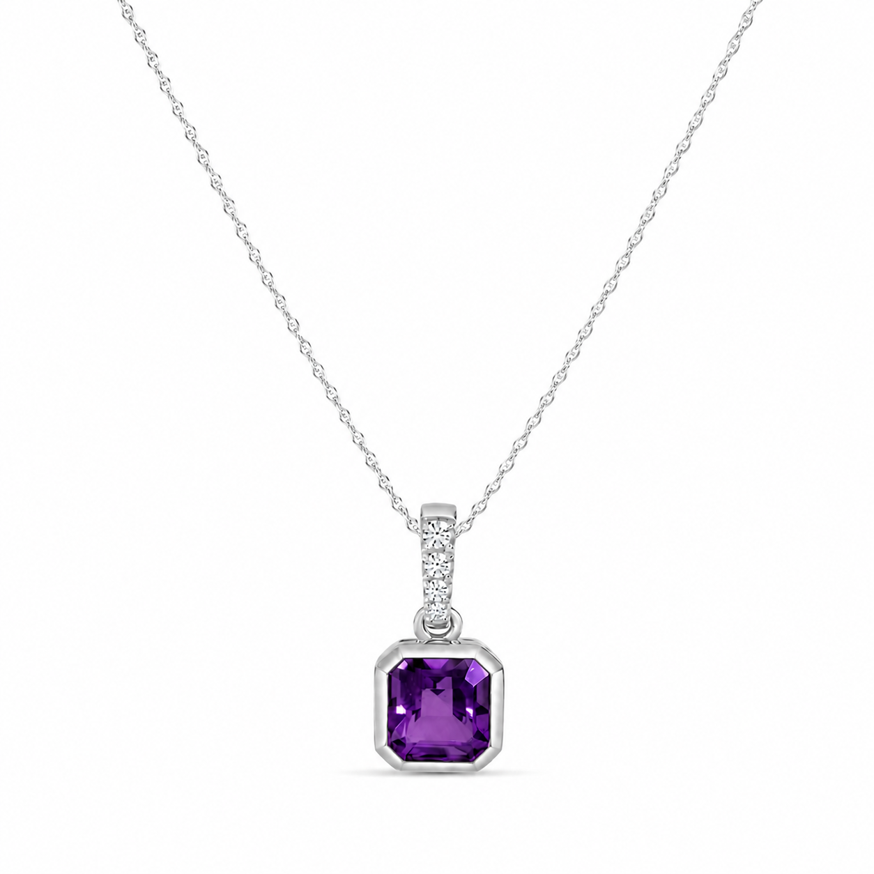 Violet Prism Diamond Pendant
