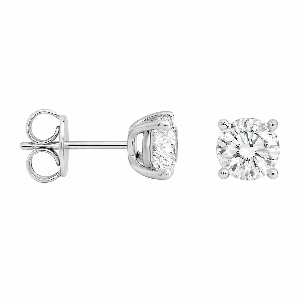 Celebrate 70 years of Harry Ritchie's with this special anniversary offer. For a limited time, these 10 karat white gold 1/2 carat total weight round diamond stud earrings are just $299—an exceptional value on a timeless jewelry essential.