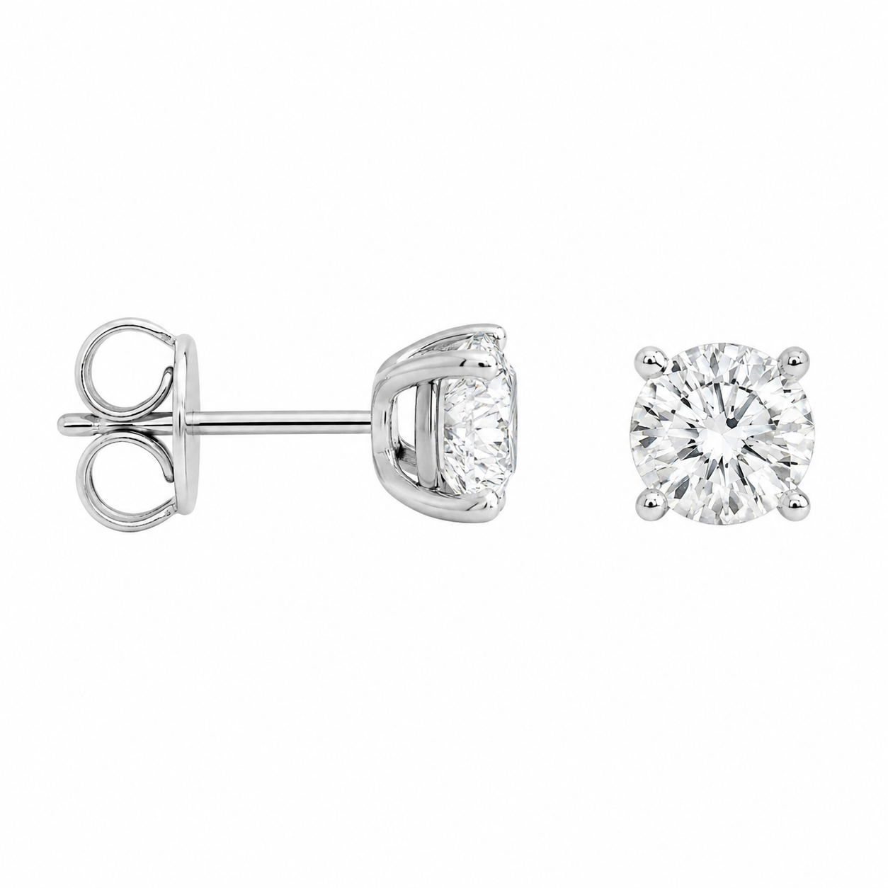 Brilliant Round Diamond Stud Earrings